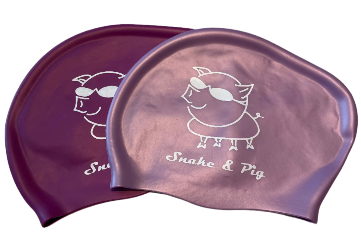 Comparison of the two purple colors of long hair caps