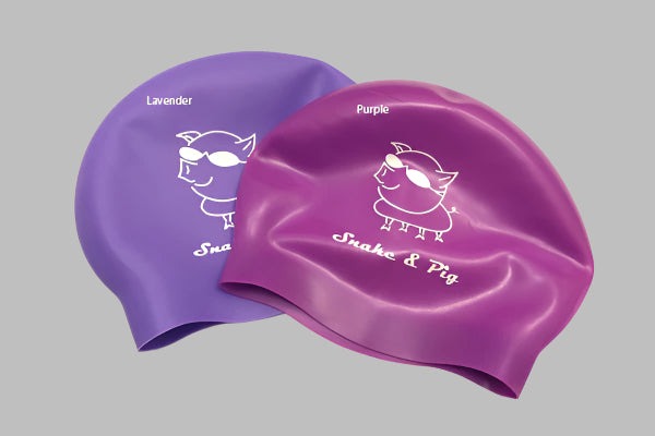 Lavender cap on left, purple cap on right to show the difference in hues
