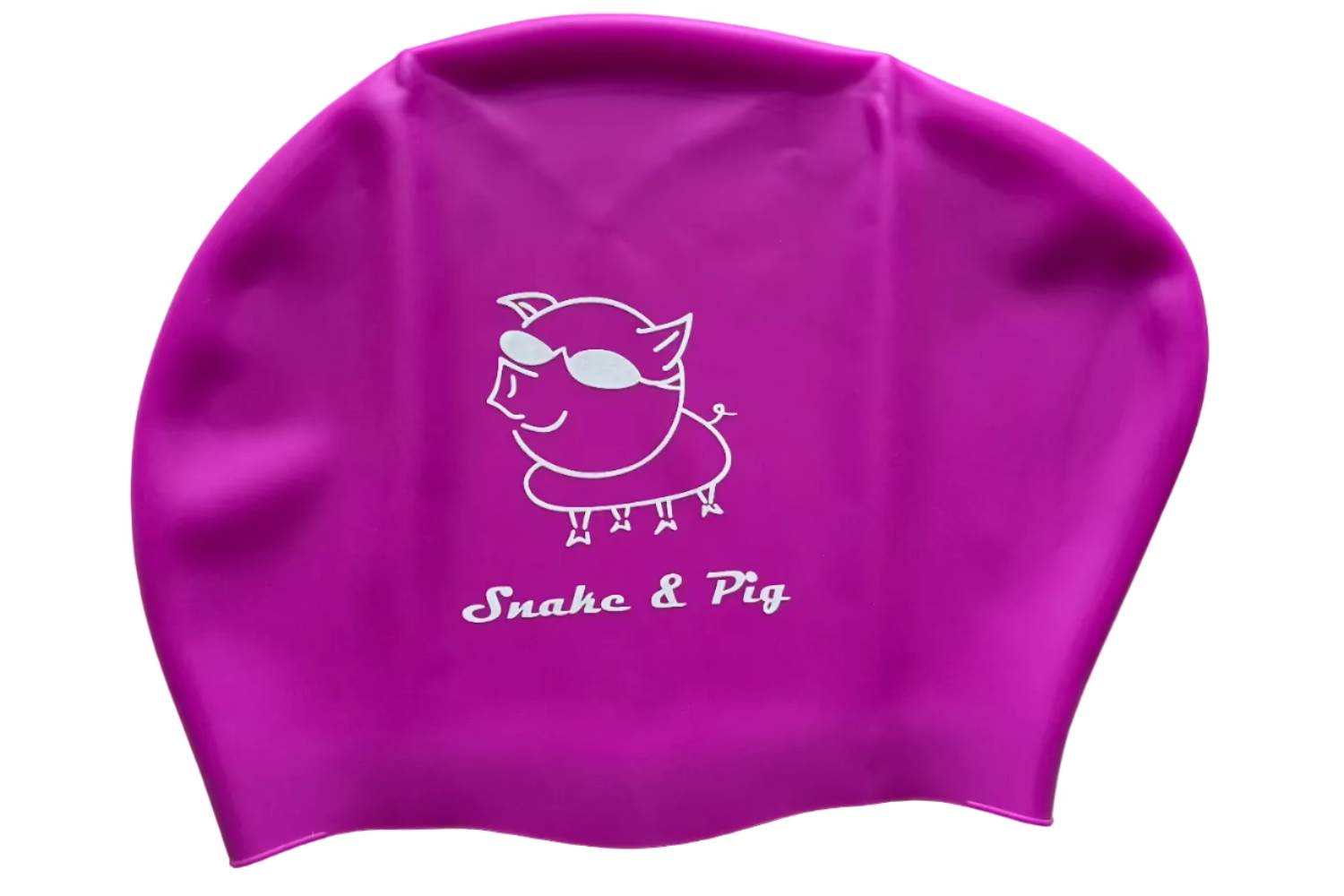 Purple silicone long hair cap from Snake & Pig Sports