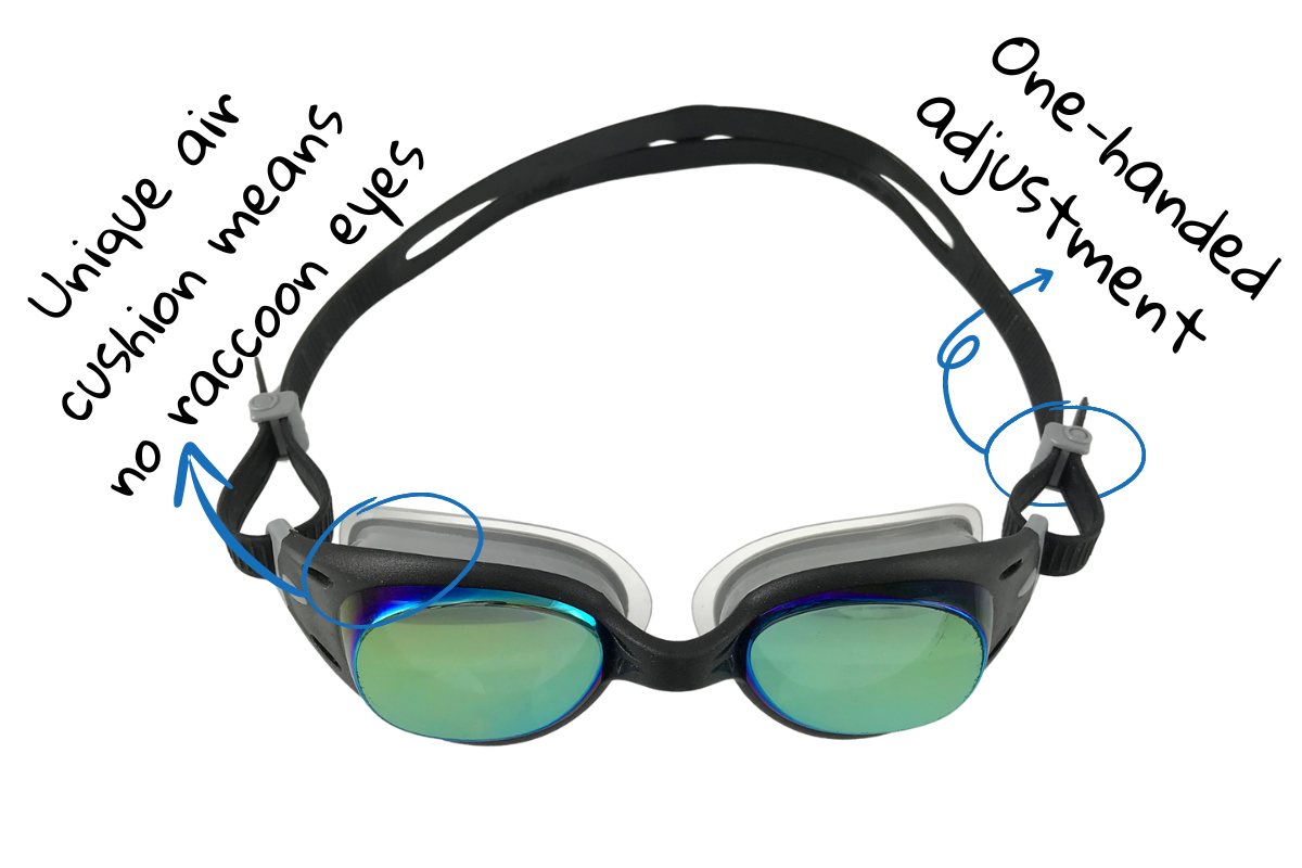 where to buy swim goggles Snake & Pig Basilisk Junior Kids Goggles, Black/Mirror