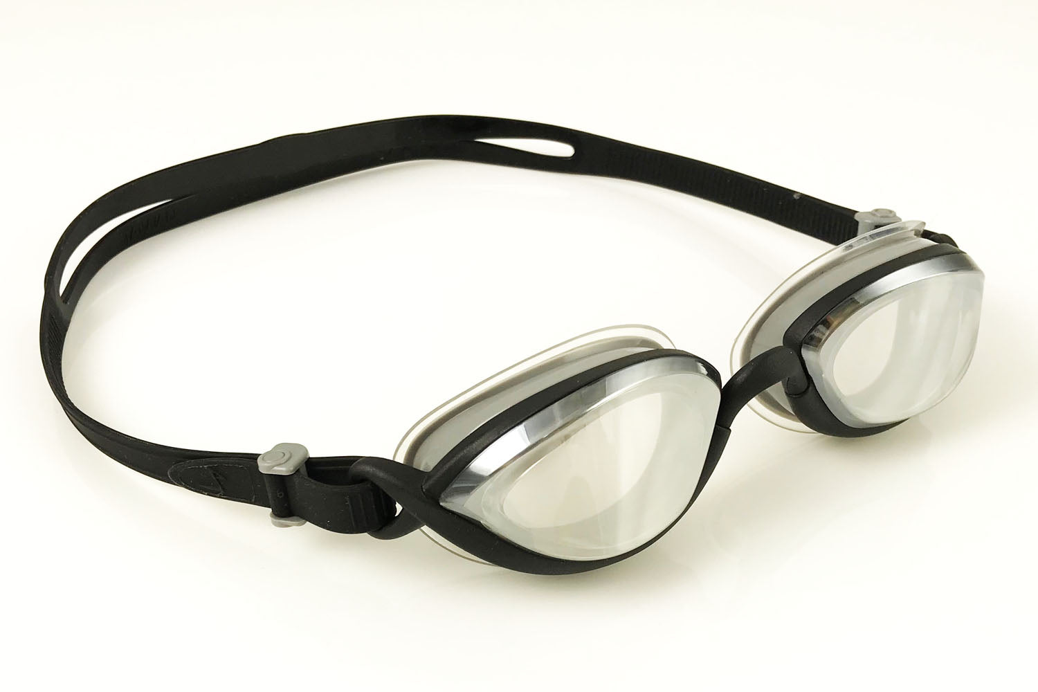 The Basilisk - Black with clear metallized lenses